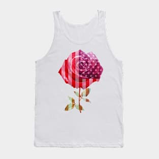 American Flag Rose Tank Top